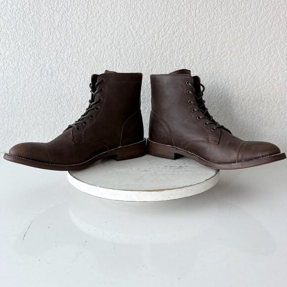 NEW Lane Mens Brown Ankle Boots Size 10 Lace-up Casual Genuine Leather Sole main image 10